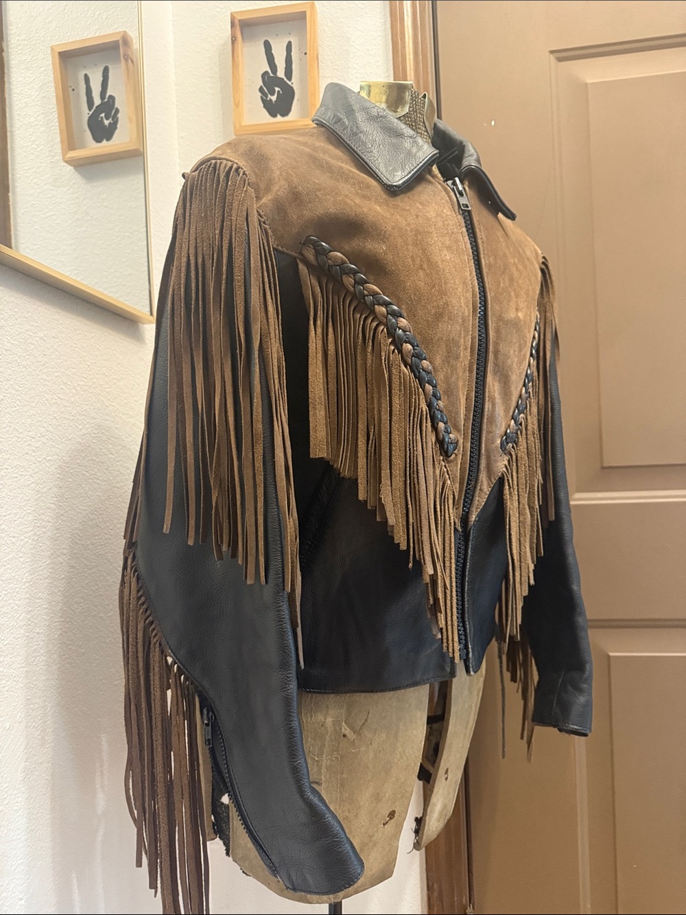 Vintage Leather Fringe Jacket